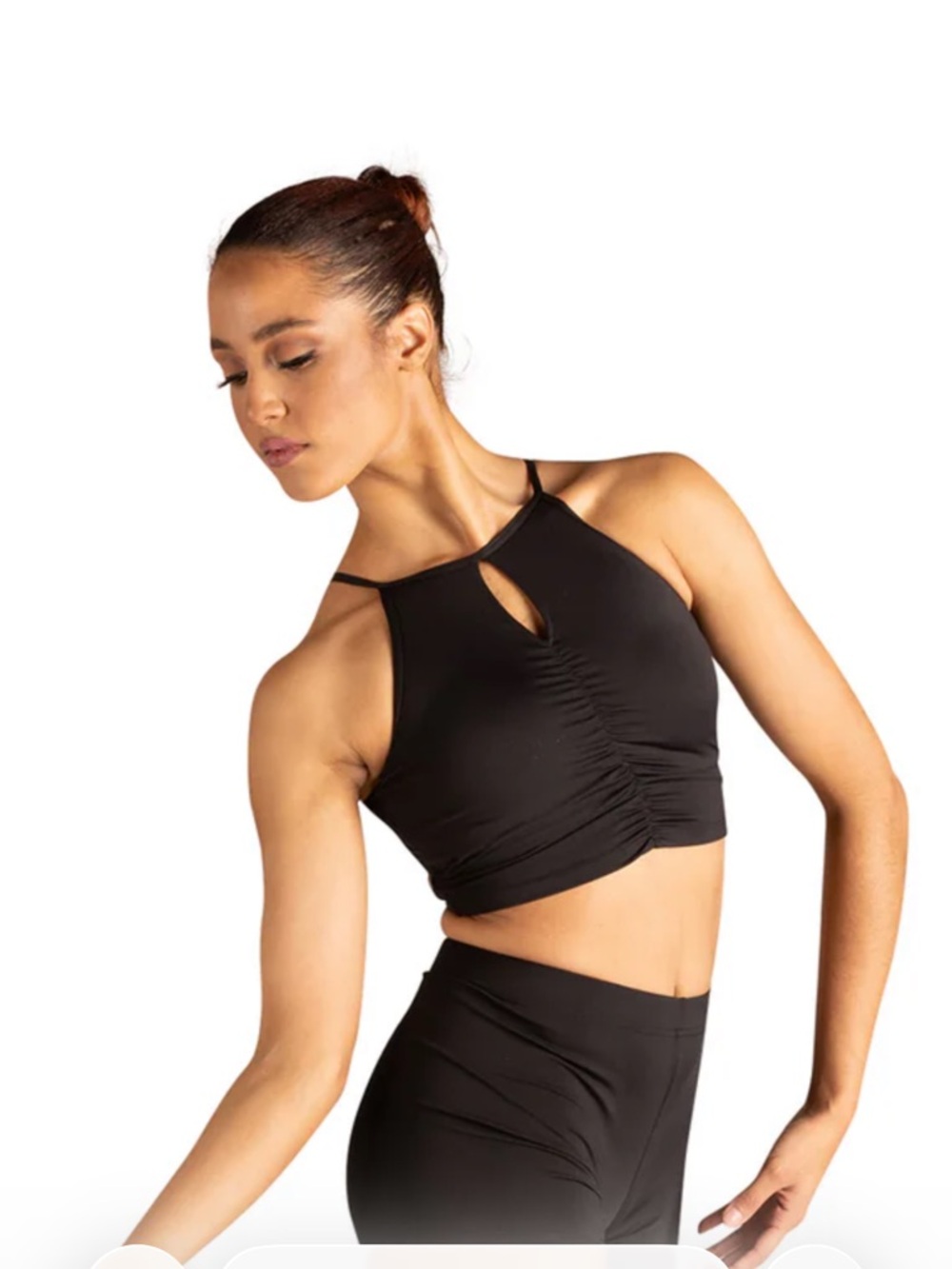 Danz N Motion Donna Shirring Girls Dance Halter Top